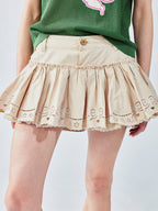 Hybrid pleated skort