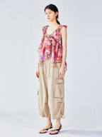 Graffiti 3D flower camisole