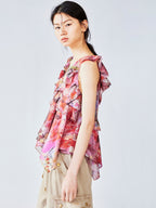 Graffiti 3D flower camisole