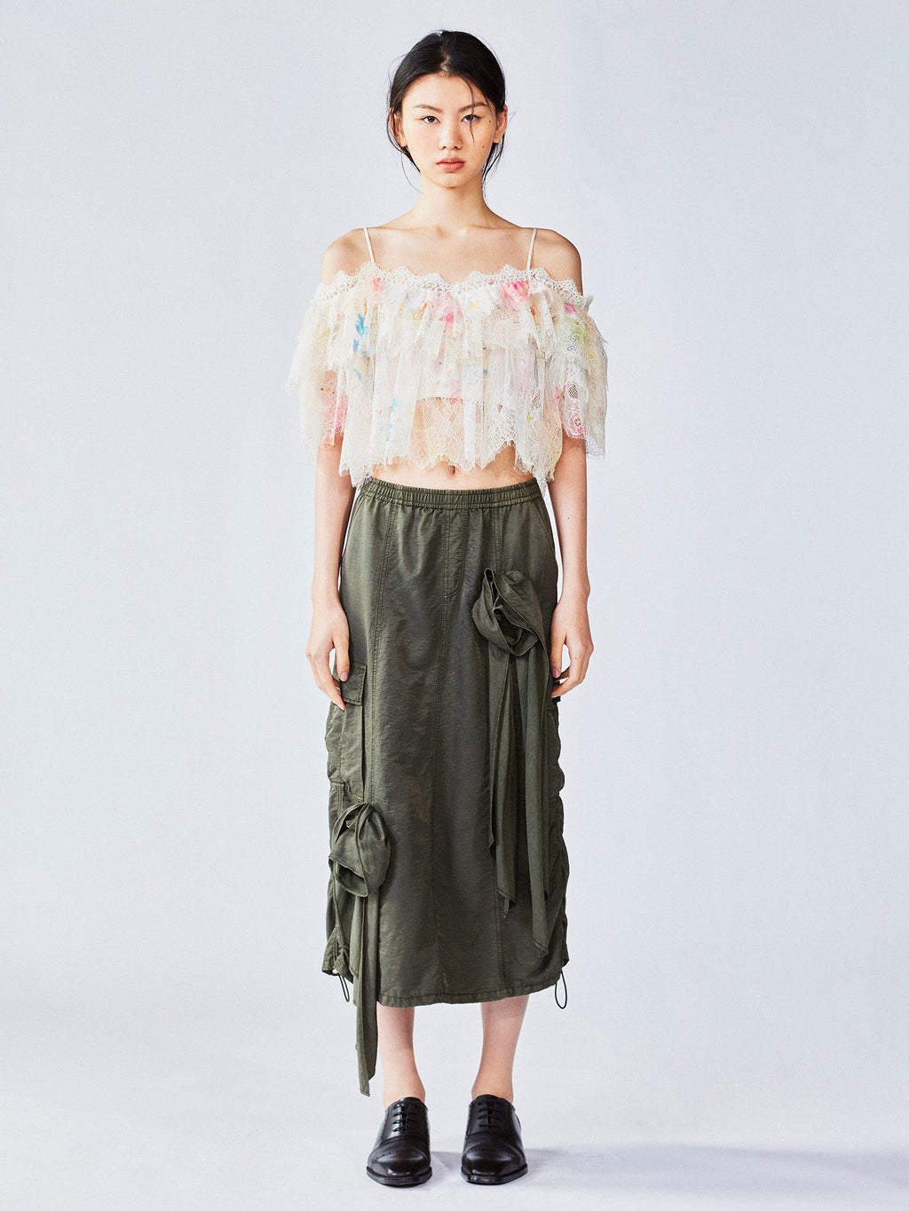 Dreamy graffiti lace camisole