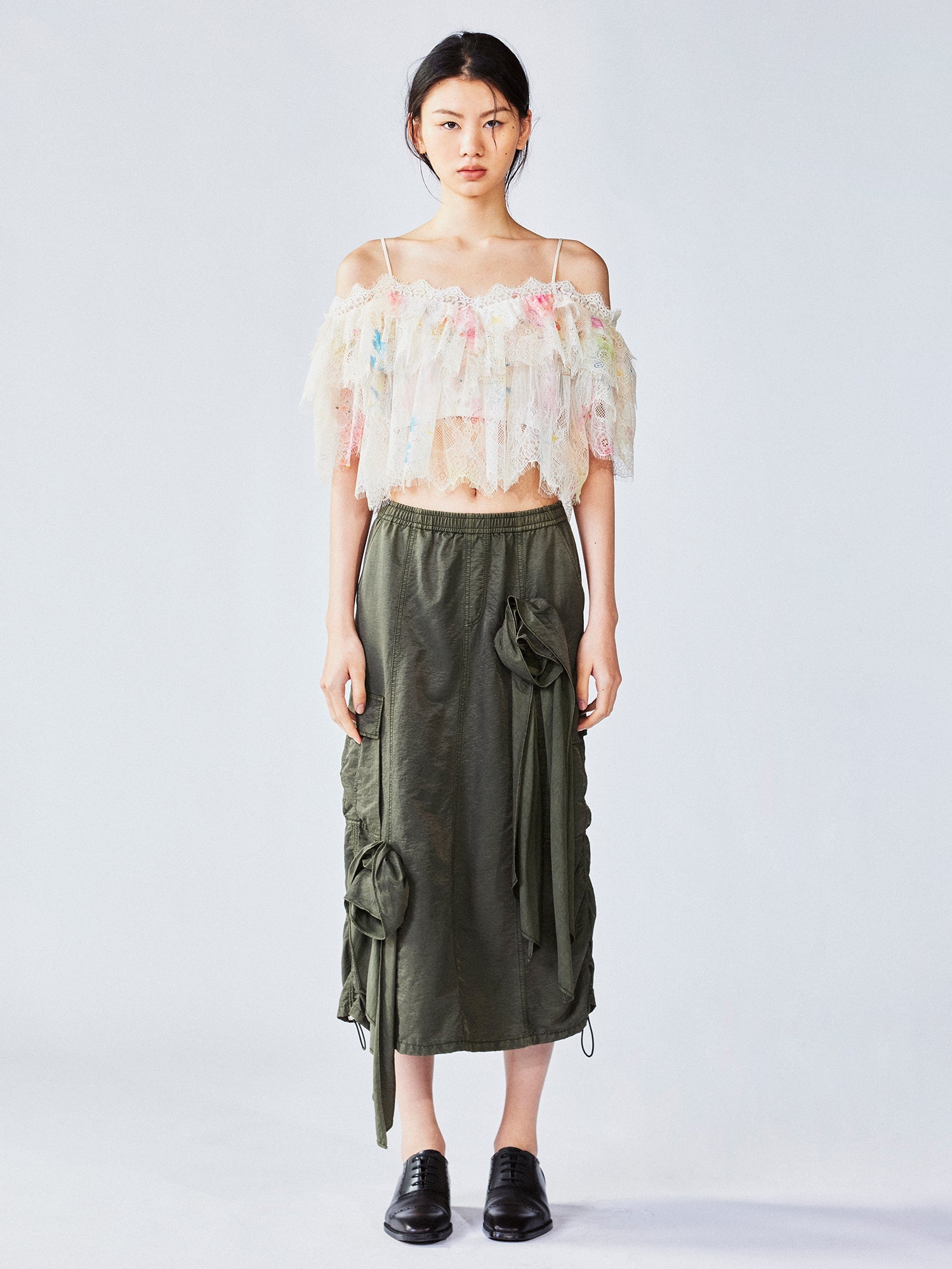 Dreamy graffiti lace camisole