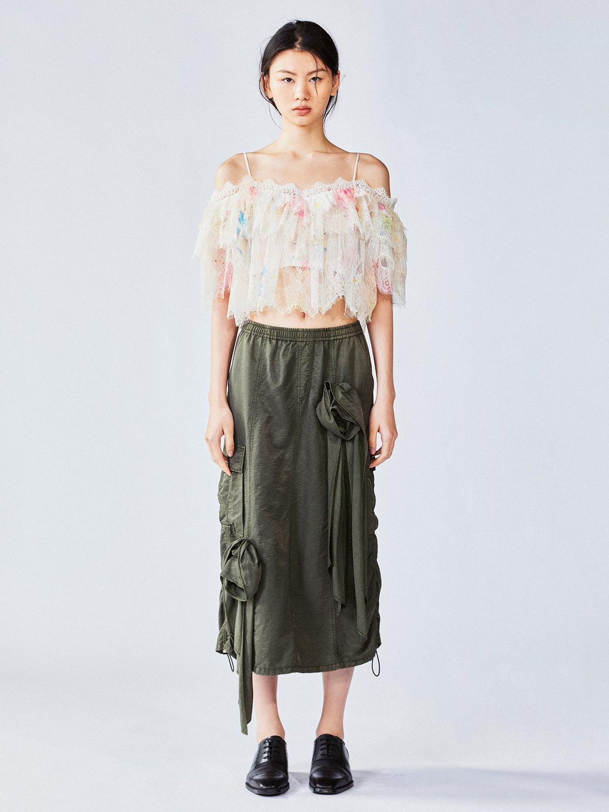 Dreamy graffiti lace camisole