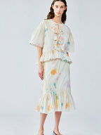 Hand-drawn dreamy doll blouse