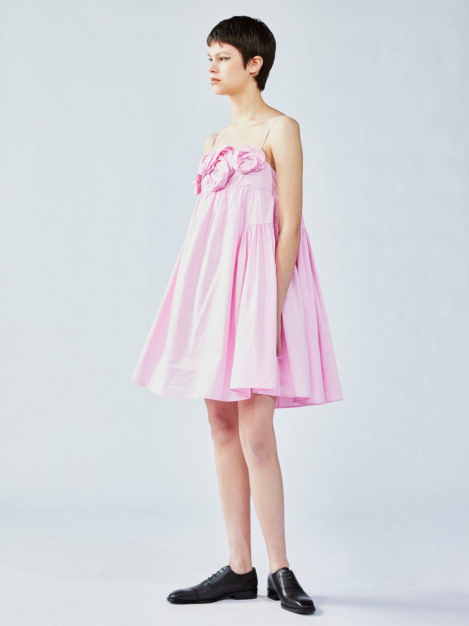 3D flower camisole dress