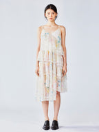 Dream graffiti lace tiered dress