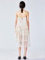 Dream graffiti lace tiered dress