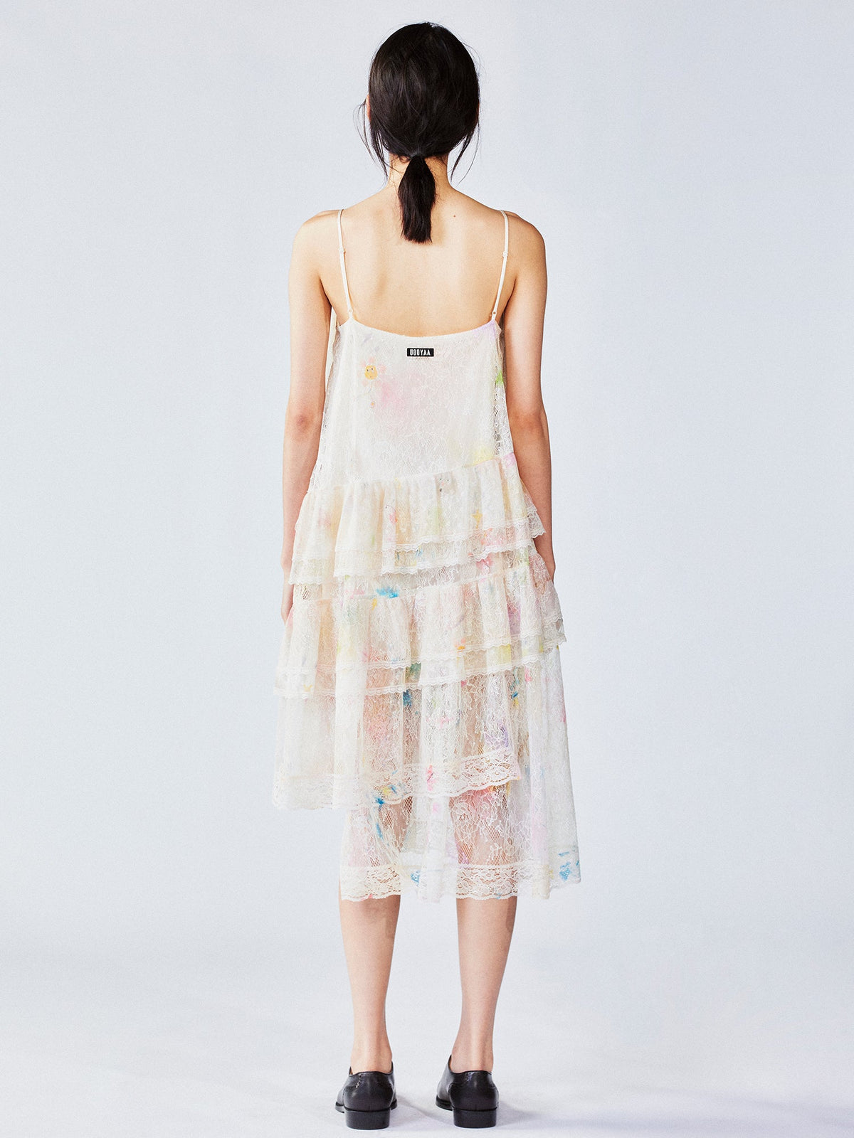 Dream graffiti lace tiered dress