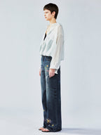 Hand-drawn dreamy jeans