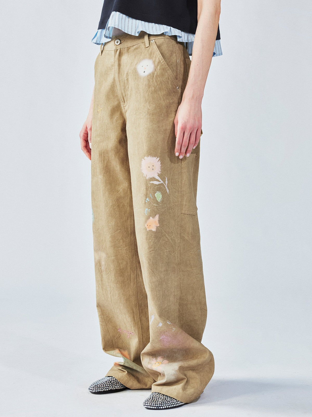Hand-drawn dreamy jeans