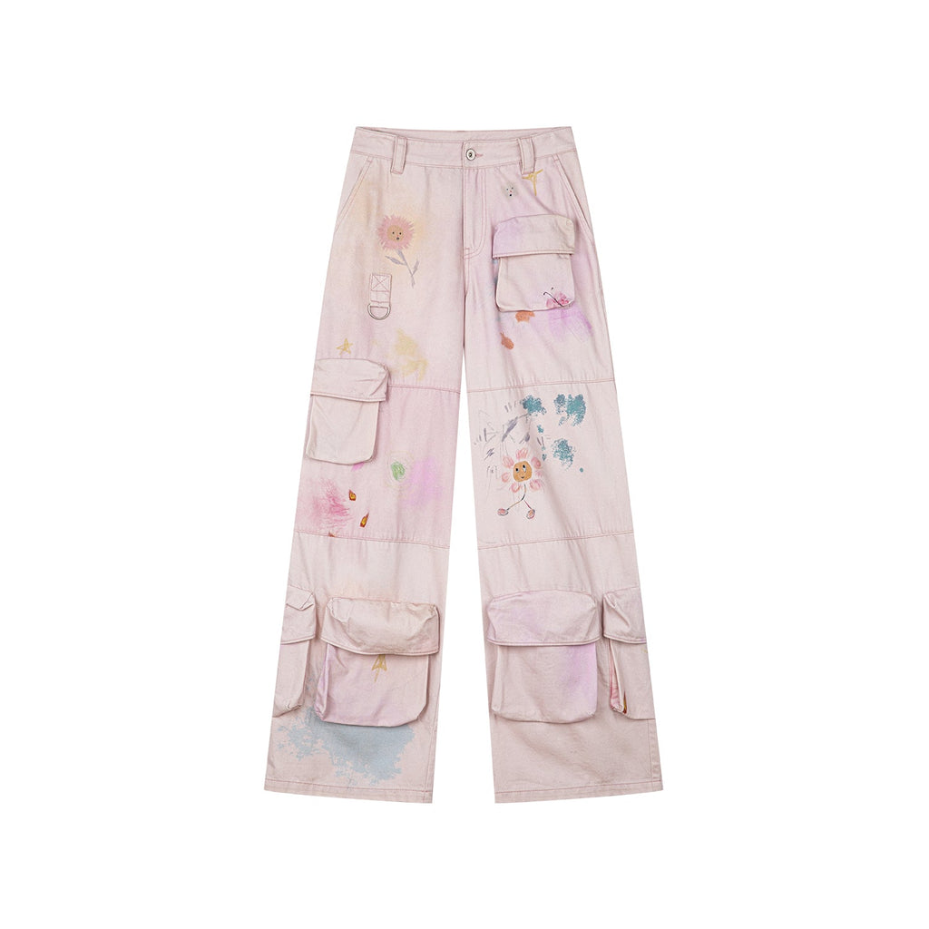 Hand-drawn dreamy cargo pants