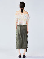 3D flower utility skirt
