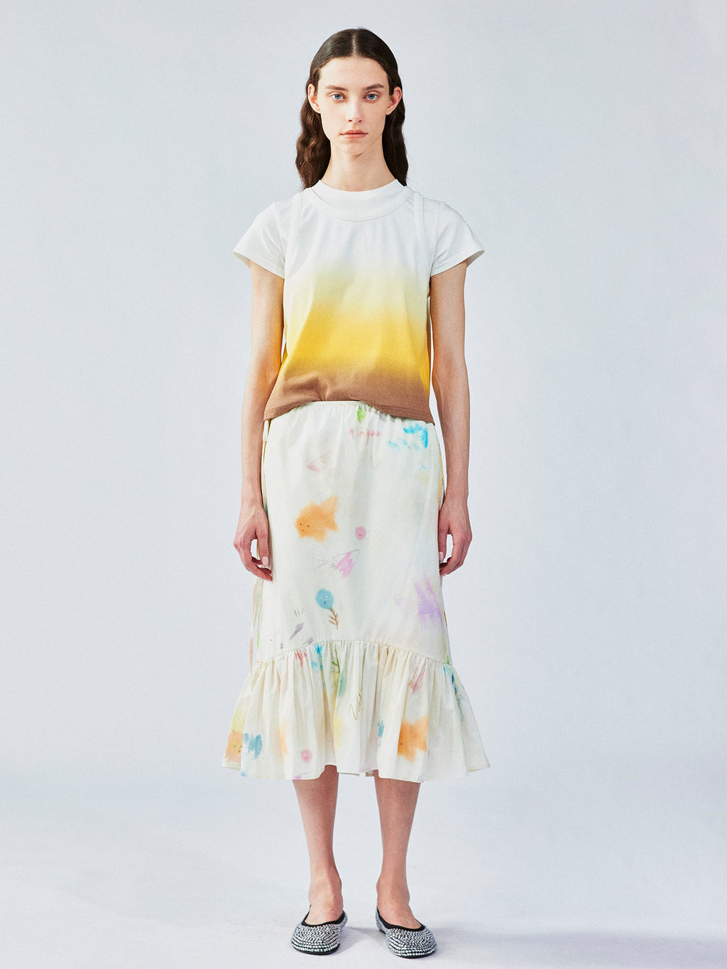 Hand-drawn dreamy fishtail skirt