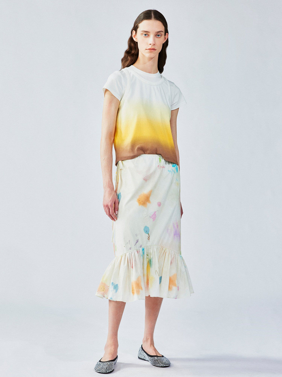 Hand-drawn dreamy fishtail skirt