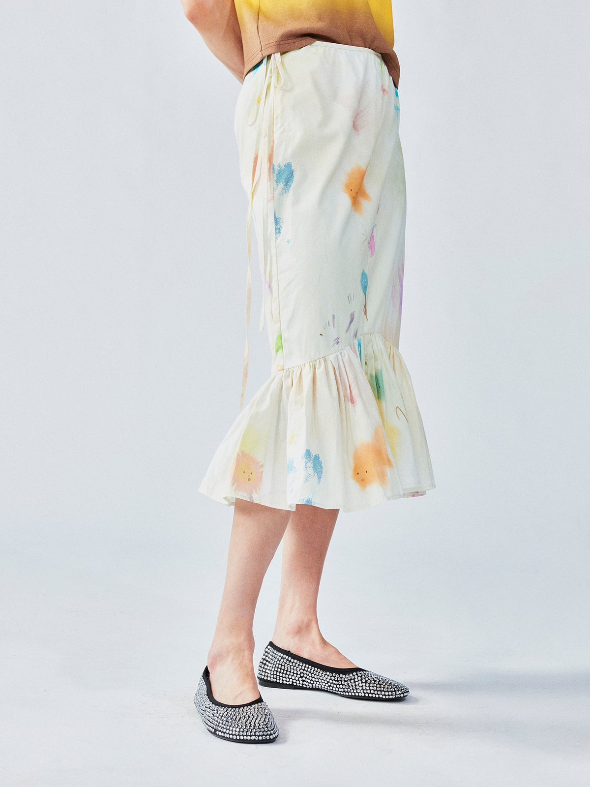 Hand-drawn dreamy fishtail skirt