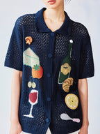 Love & food handcrafted cardigan