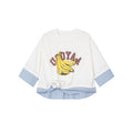 3D twist faux two-piece shirt t-shirt