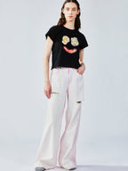 Sausage & egg embroidered tee