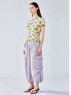 Blueberry mesh print tee