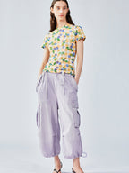 Blueberry mesh print tee