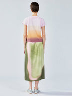 Gradient light faux two-piece tank tee
