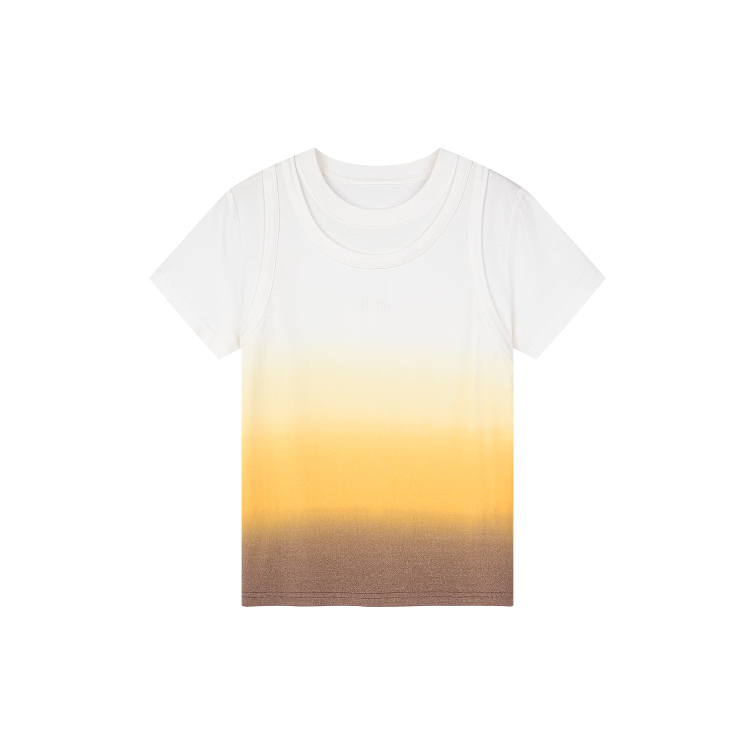 Gradient vest-layered tee