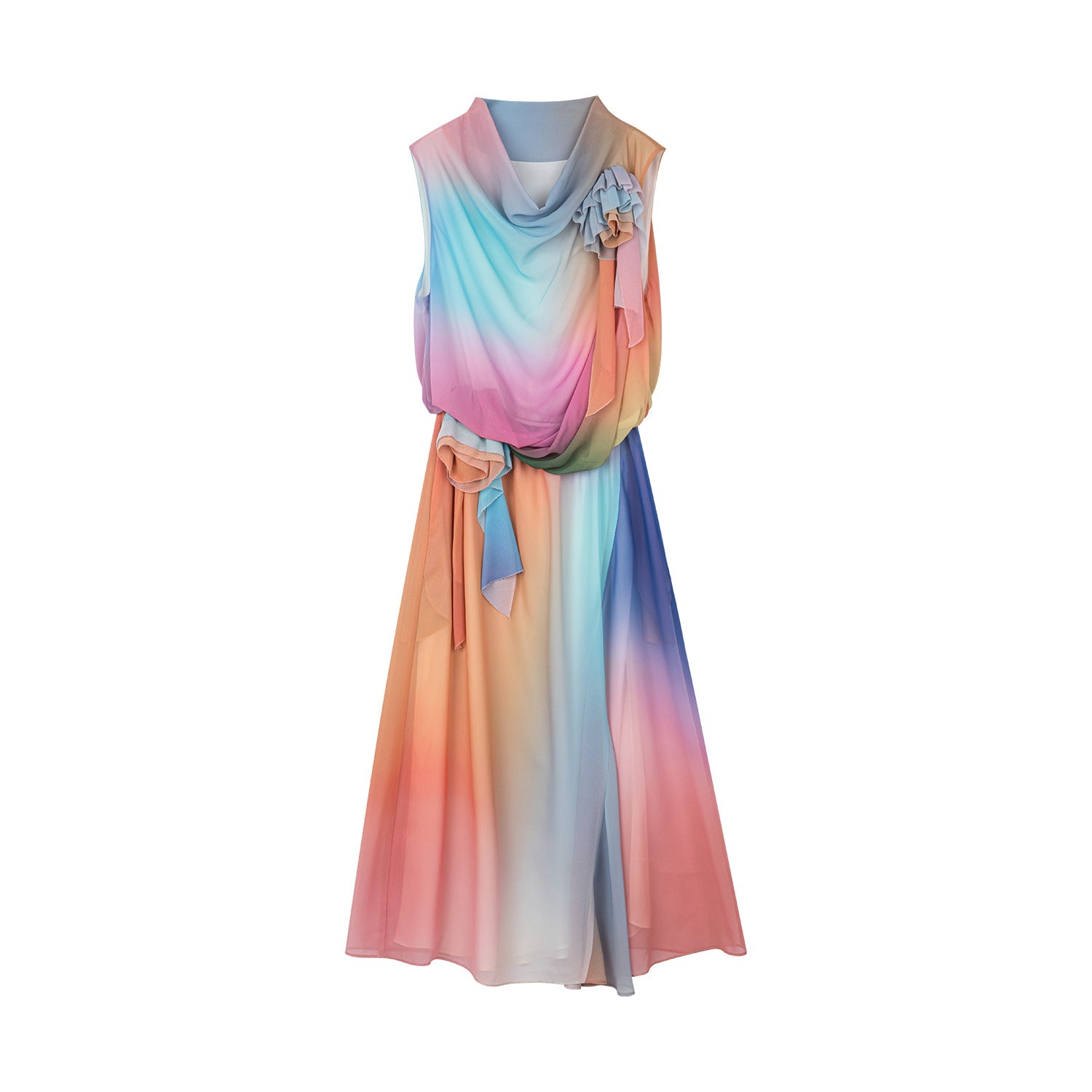 Dreamy light 3D appliqué dress