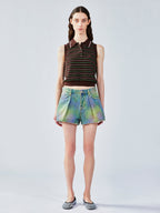 Dreamy light denim shorts