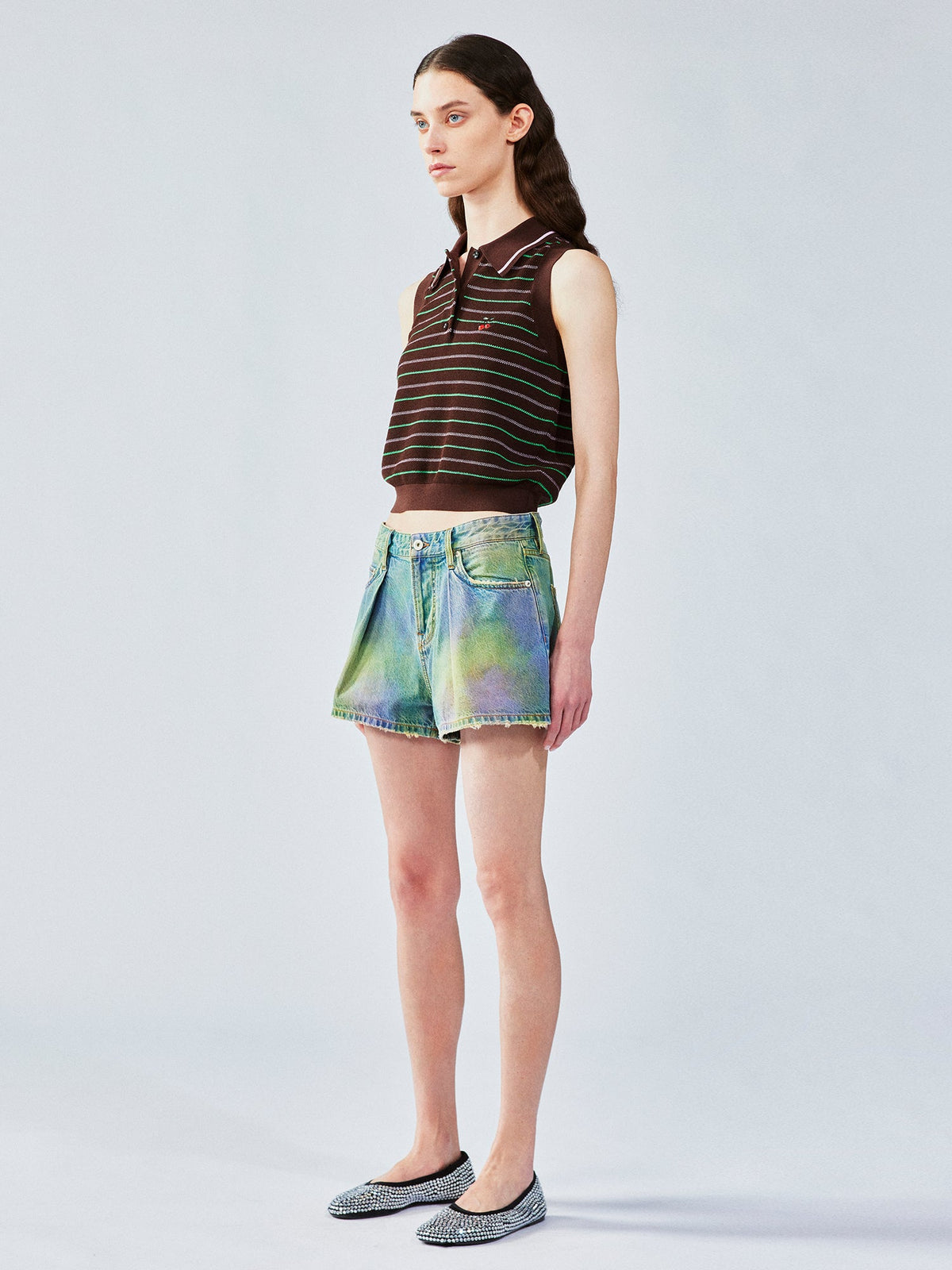 Dreamy light denim shorts