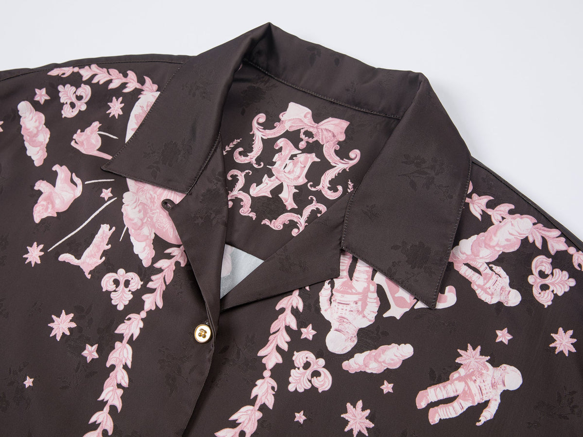 UFO cat jacquard shirt