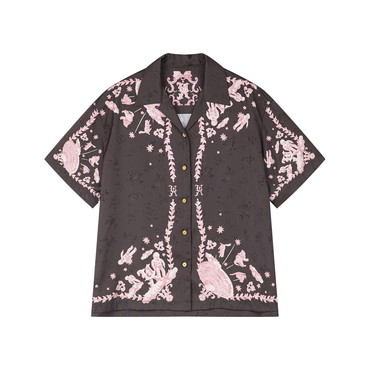 UFO cat jacquard shirt