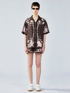 UFO cat jacquard shirt