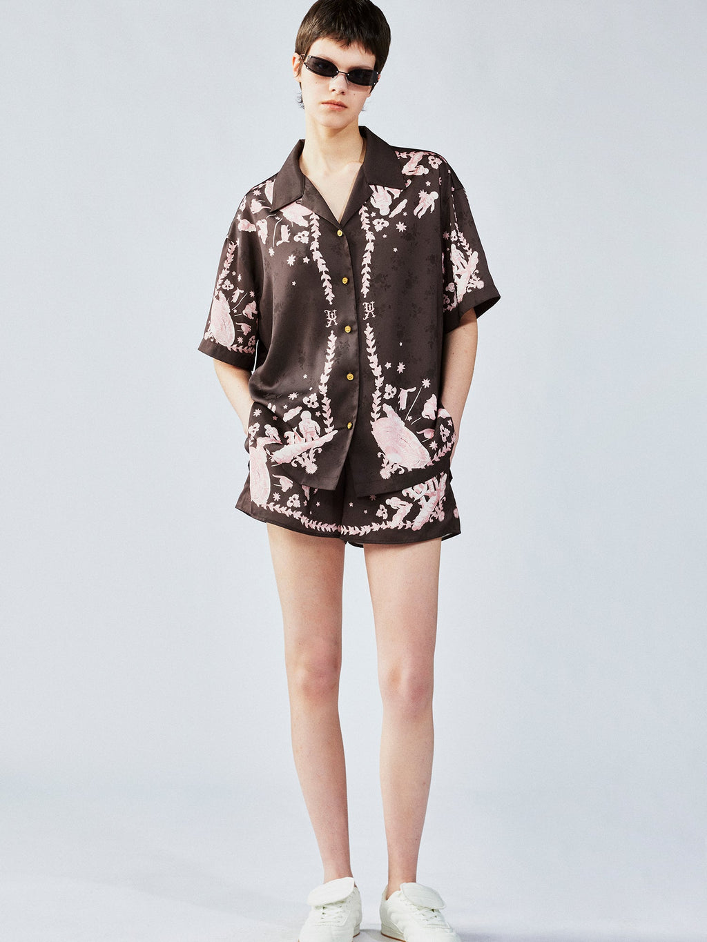 UFO cat jacquard shirt