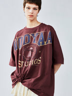 UFO cat knotted tee