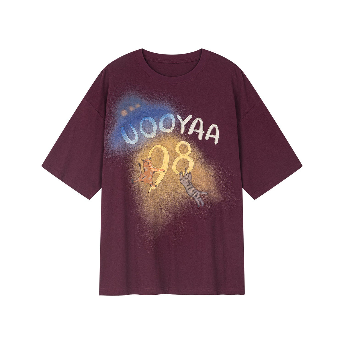 UFO cat print tee