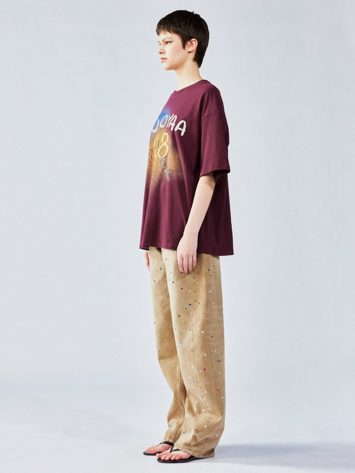 UFO cat print tee