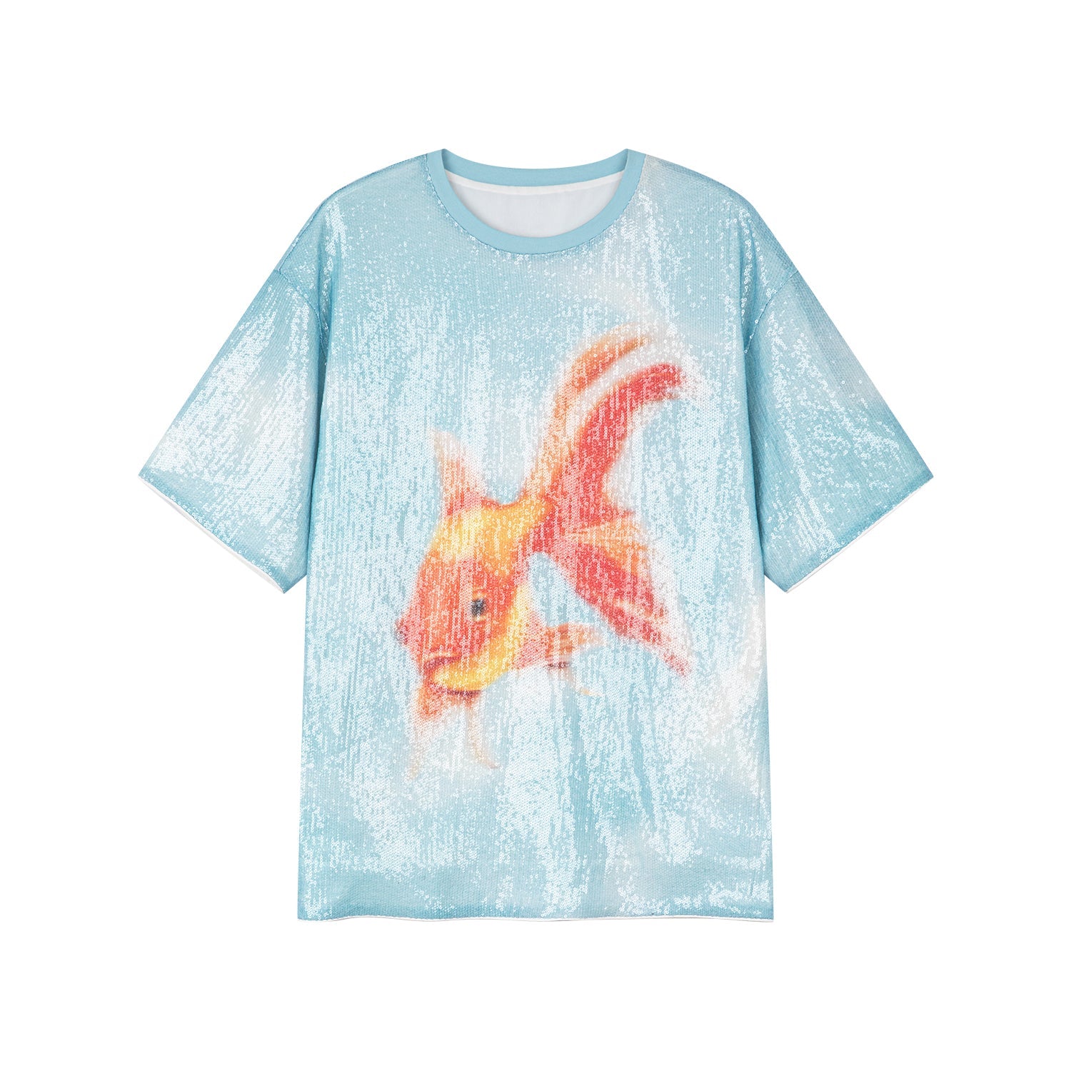 Sequin goldfish pullover