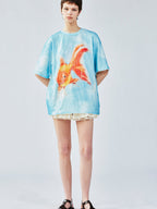 Sequin goldfish pullover