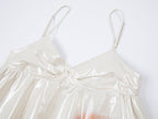 Foil goldfish camisole dress
