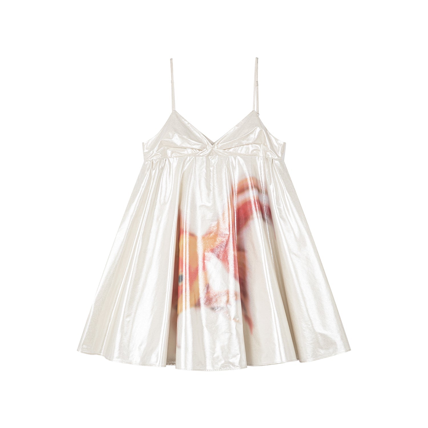 Foil goldfish camisole dress
