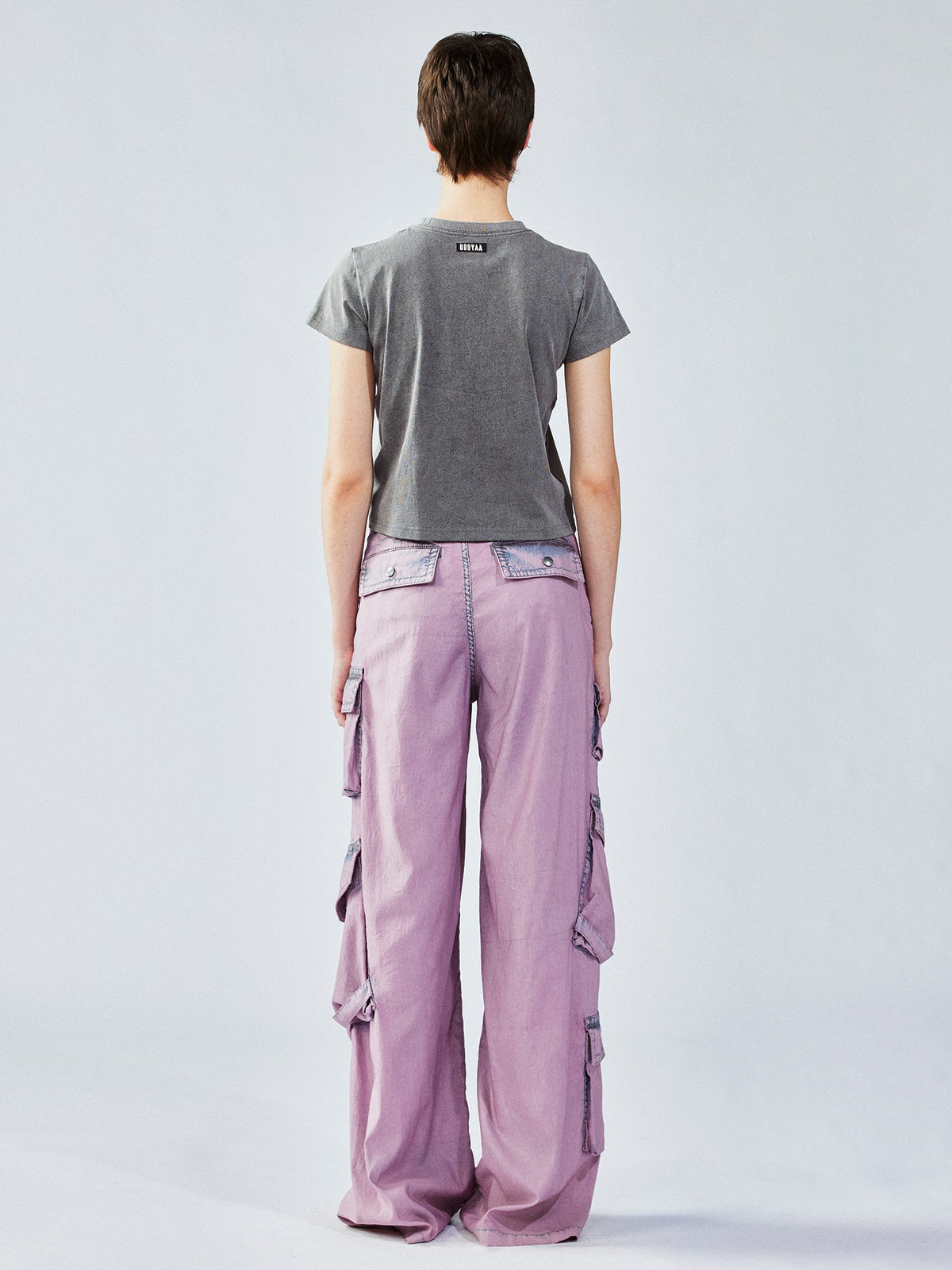 Lavender washed utility pants