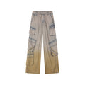 Gradient washed utility pants