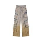 Gradient washed utility pants