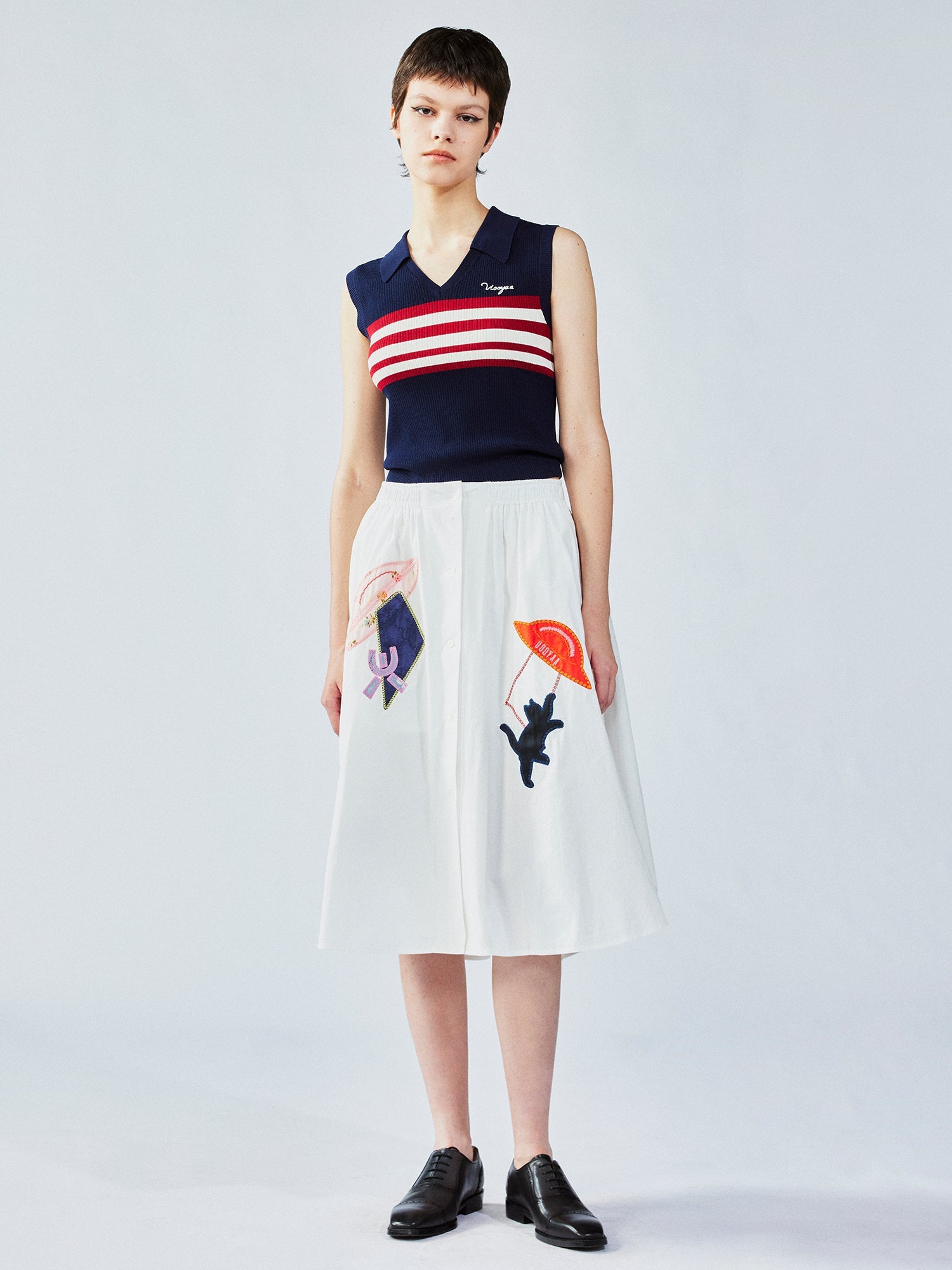 UFO cat shirt-inspired skirt