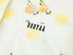 Yellow floral print hoodie shirt