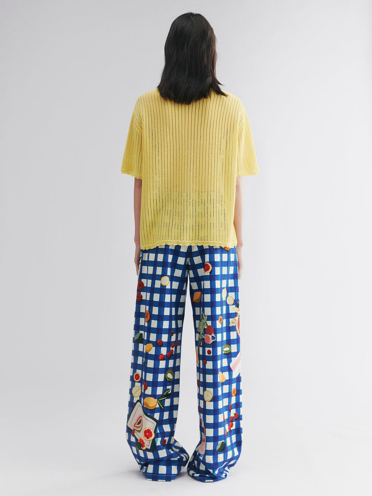 Food & love granny-style knitted sweater