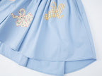 Cutlery & bow embroidered shirt dress