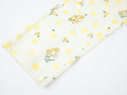 Yellow floral print drawstring pants