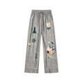 Oyster & wine graphic lounge pants