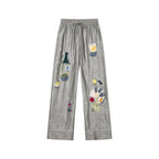 Oyster & wine graphic lounge pants