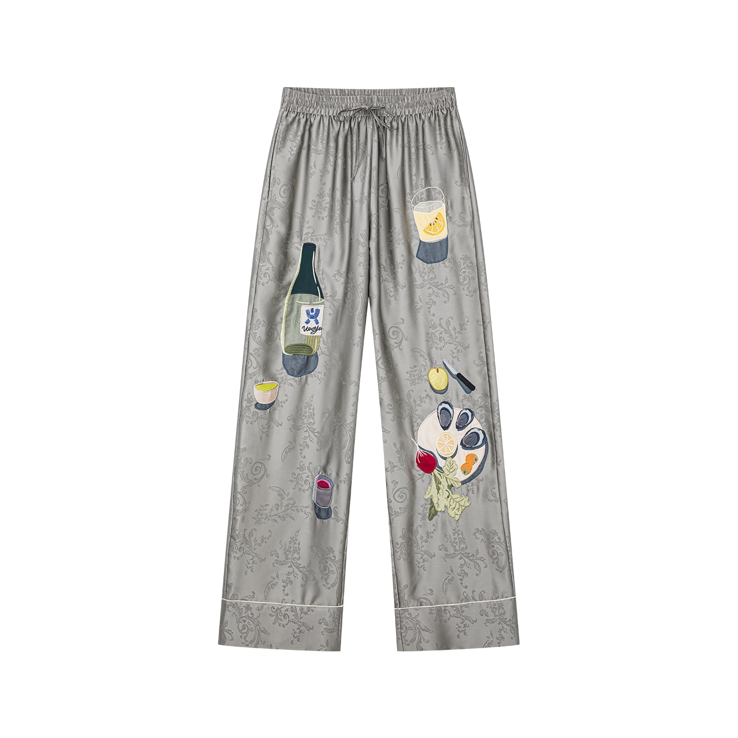 Oyster & wine graphic lounge pants
